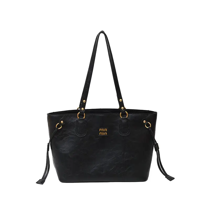 Women's Large Capacity Leather Tote Bag Brown