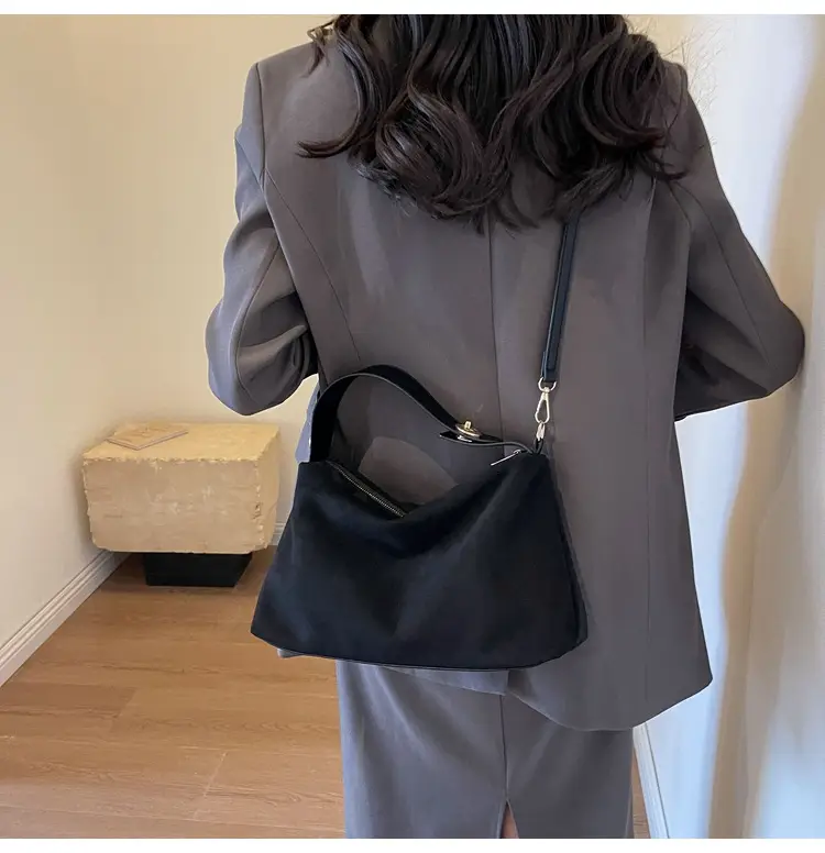 Women's Brown Suede Shoulder Bag Autumn Winter Cross Border Fashion — feature 17