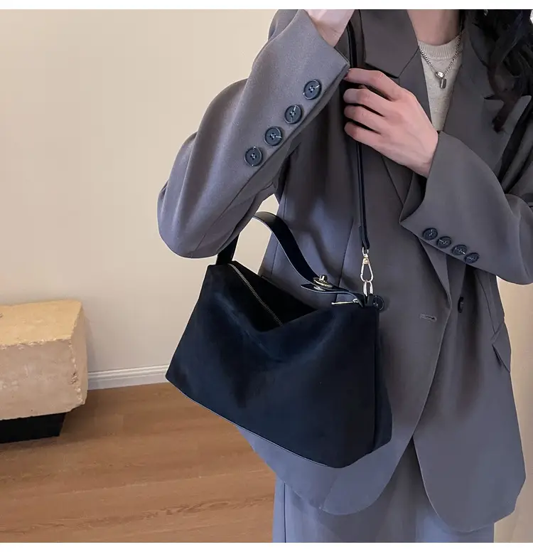 Women's Brown Suede Shoulder Bag Autumn Winter Cross Border Fashion — feature 18