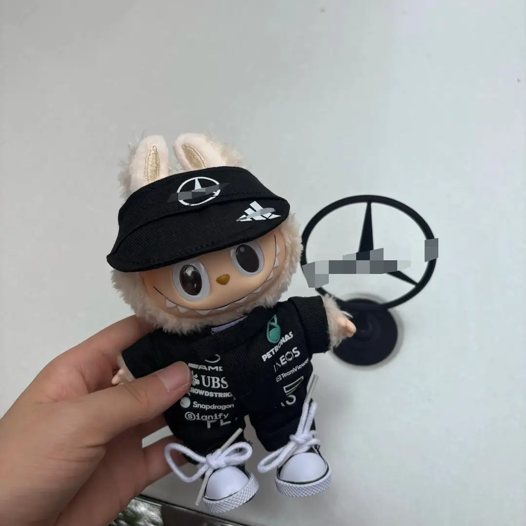 17cm Labubu Clothes Hamilton F1 Red Bull Racing Suit Labubu Baby Clothes Hat Mercedes-Benz Wholesale — feature 30