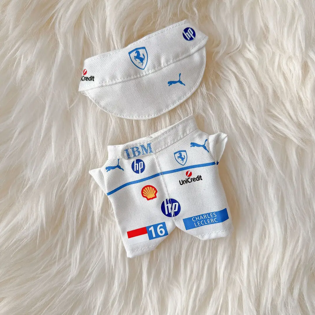 17cm Labubu Clothes Hamilton F1 Red Bull Racing Suit Labubu Baby Clothes Hat Mercedes-Benz Wholesale
