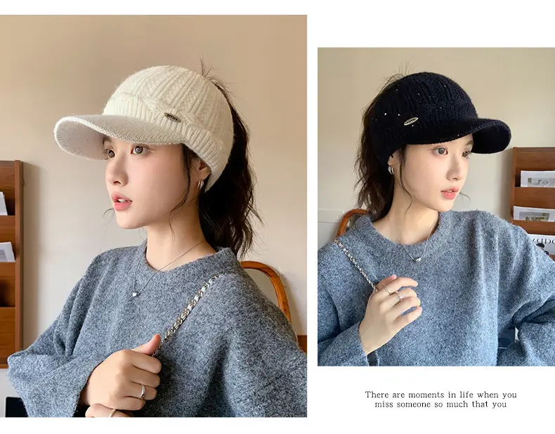 Women Knitted Wool Ear Protection Cap Winter Warm — feature 10