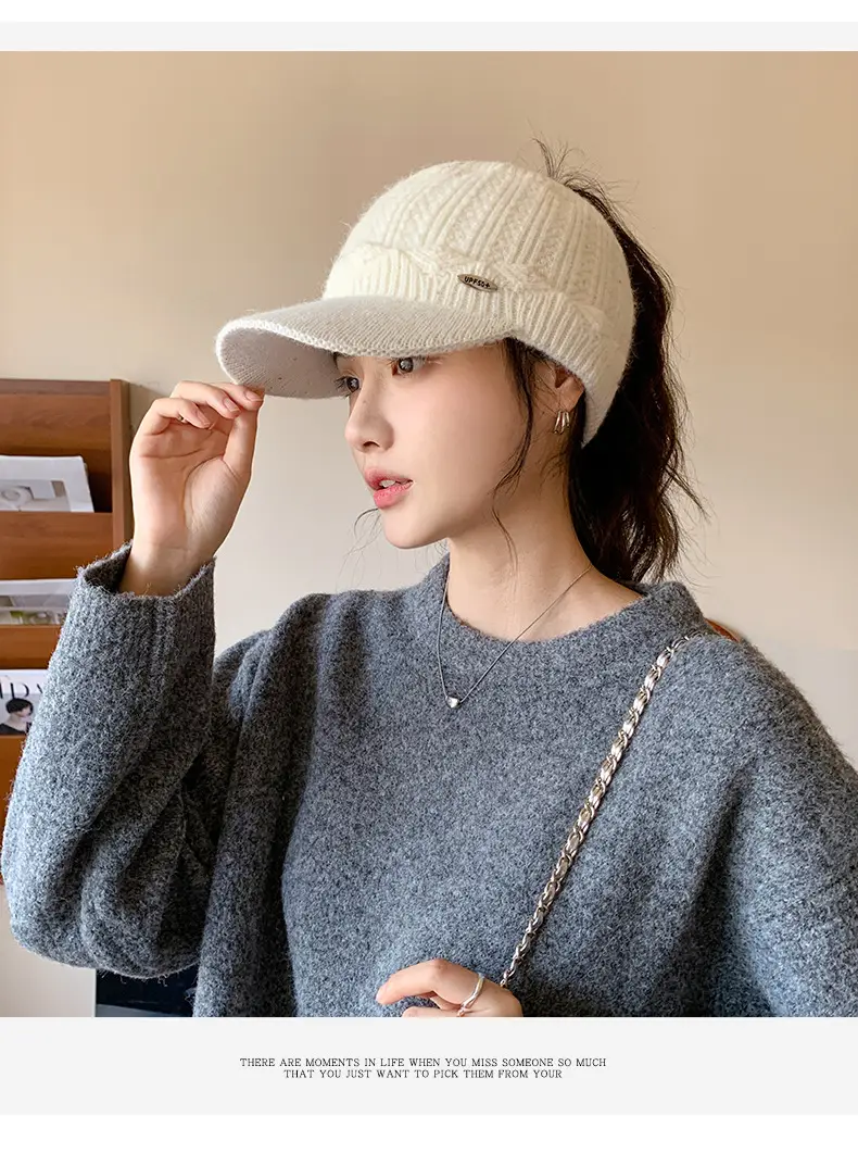 Women Knitted Wool Ear Protection Cap Winter Warm — feature 11