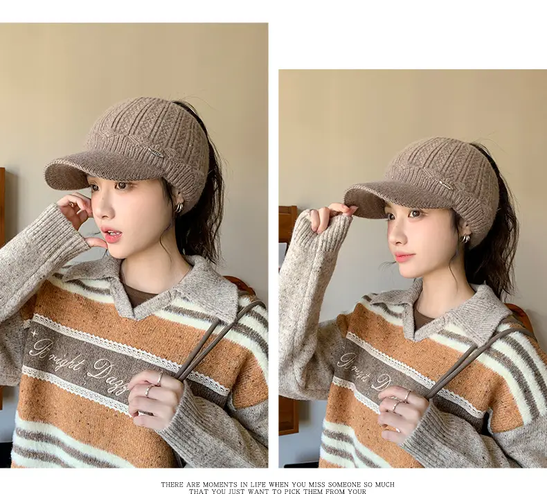 Women Knitted Wool Ear Protection Cap Winter Warm — feature 13