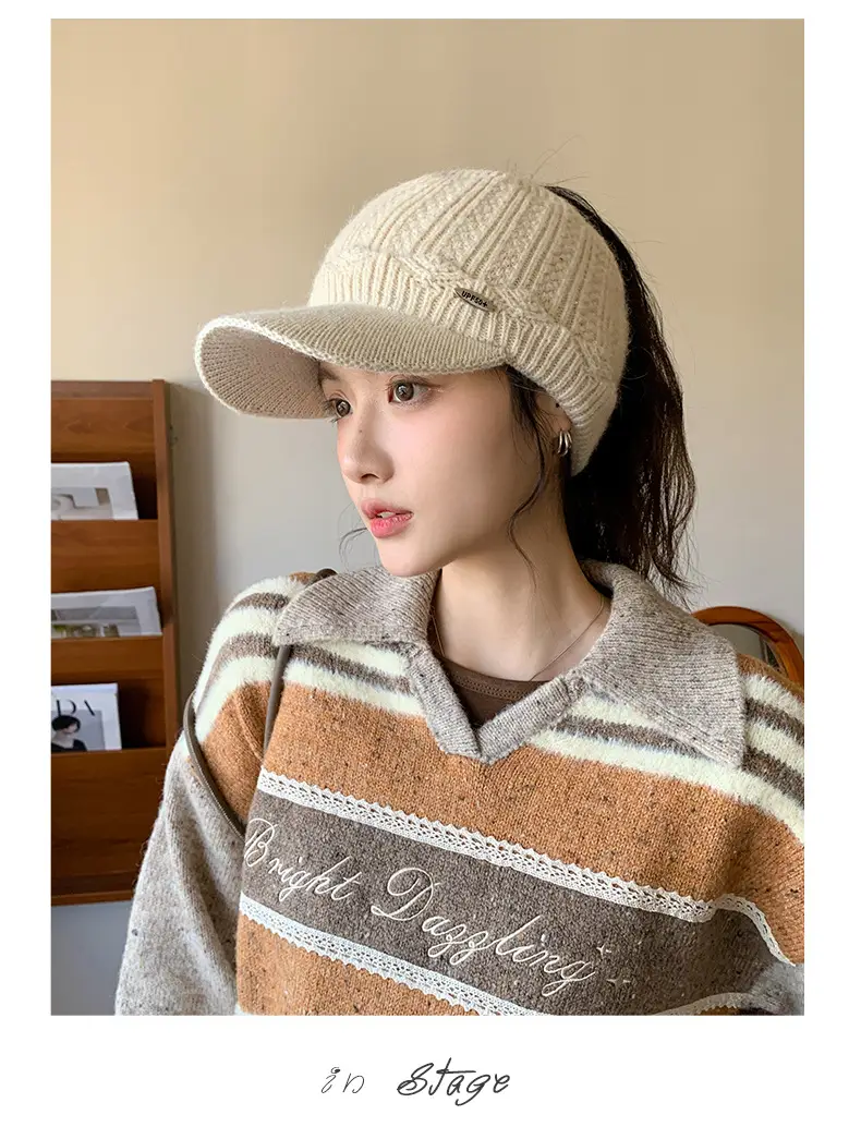 Women Knitted Wool Ear Protection Cap Winter Warm — feature 17
