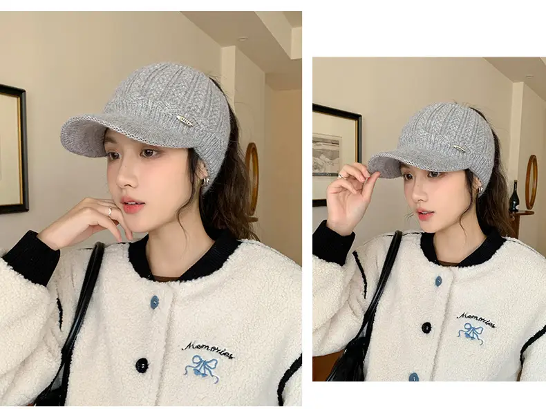 Women Knitted Wool Ear Protection Cap Winter Warm — feature 18