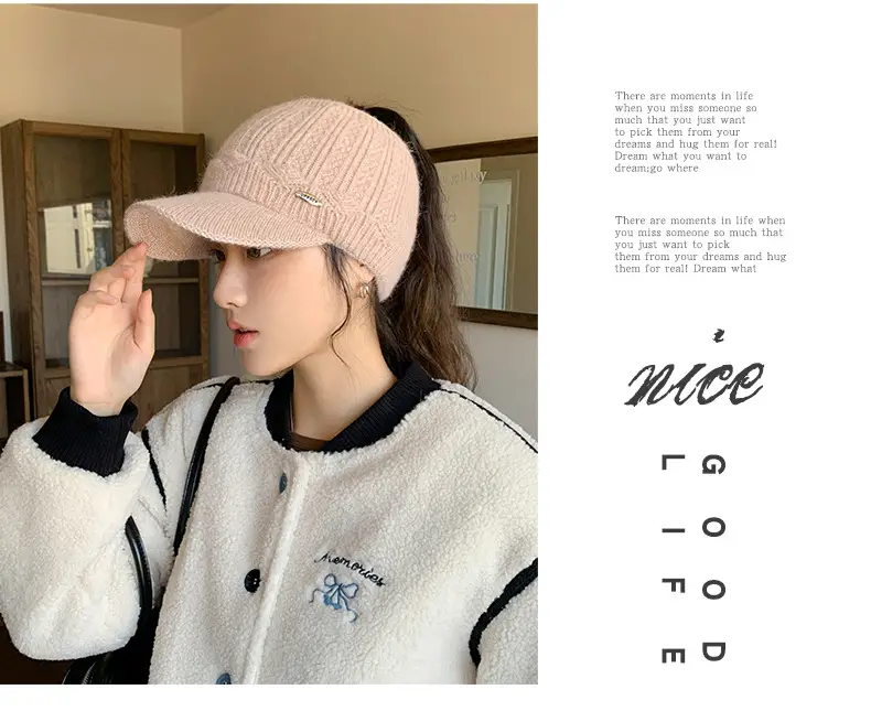 Women Knitted Wool Ear Protection Cap Winter Warm — feature 20