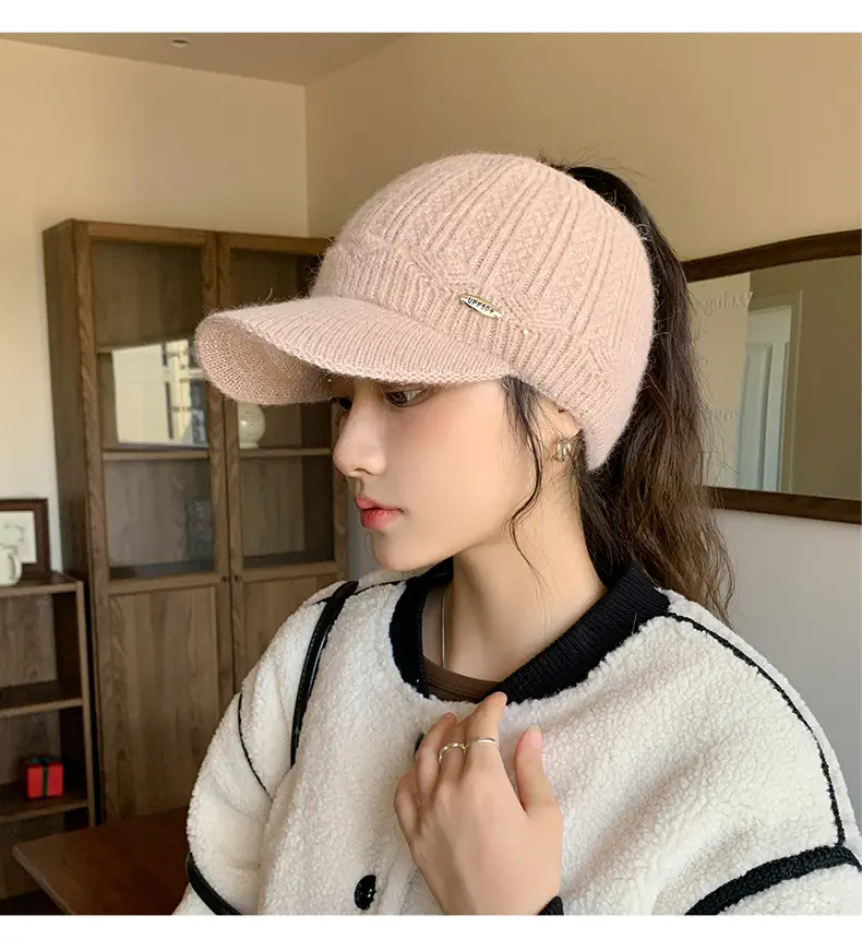 Women Knitted Wool Ear Protection Cap Winter Warm — feature 21