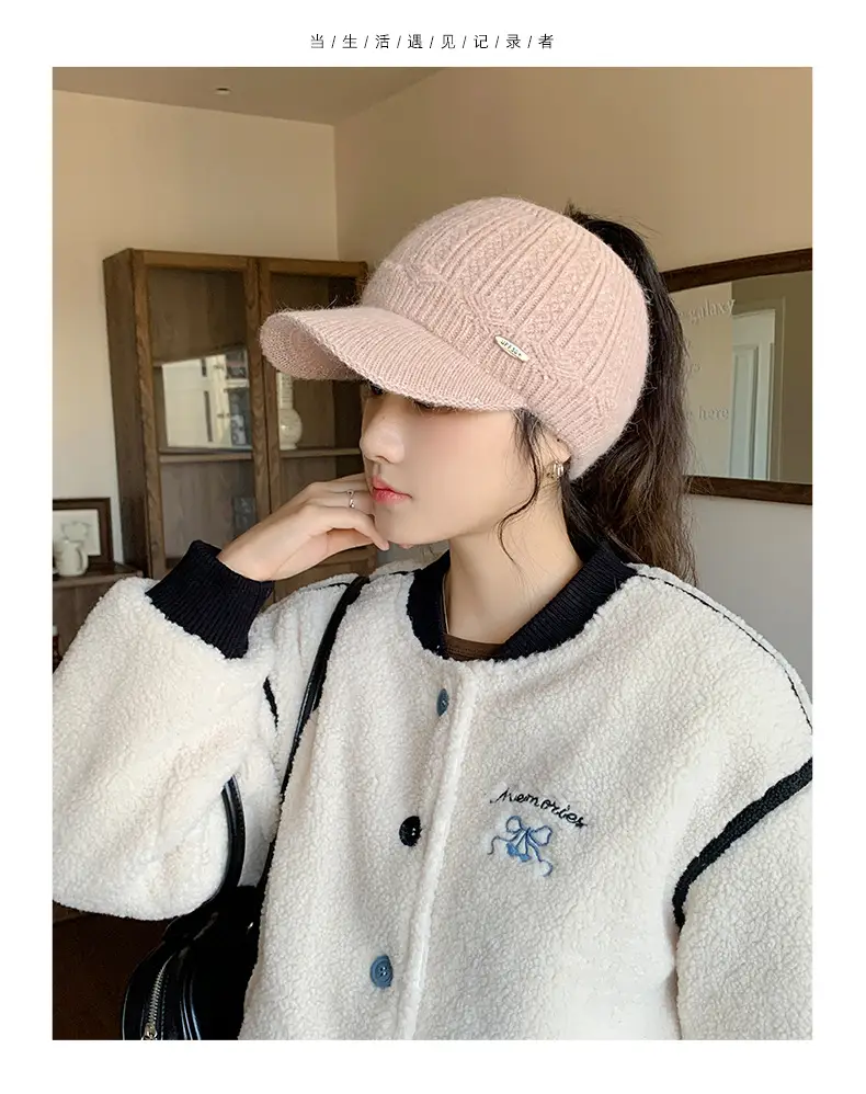 Women Knitted Wool Ear Protection Cap Winter Warm — feature 22