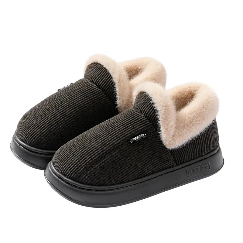 Red Warm Cotton Slippers for Elderly Autumn Winter 2025 - Image 8