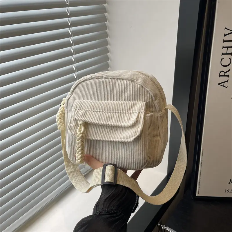 2025 Women's Brown Cord Set Crossbody Bag - Image 3