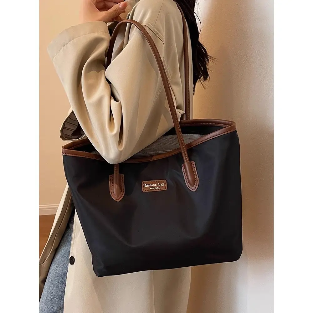 Women's Large Capacity Oxford Tote Bag Navy Blue - Image 5