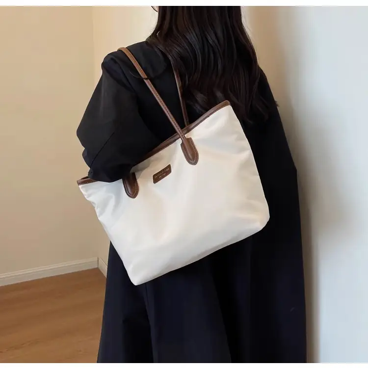 Women's Large Capacity Oxford Tote Bag Navy Blue — feature 25