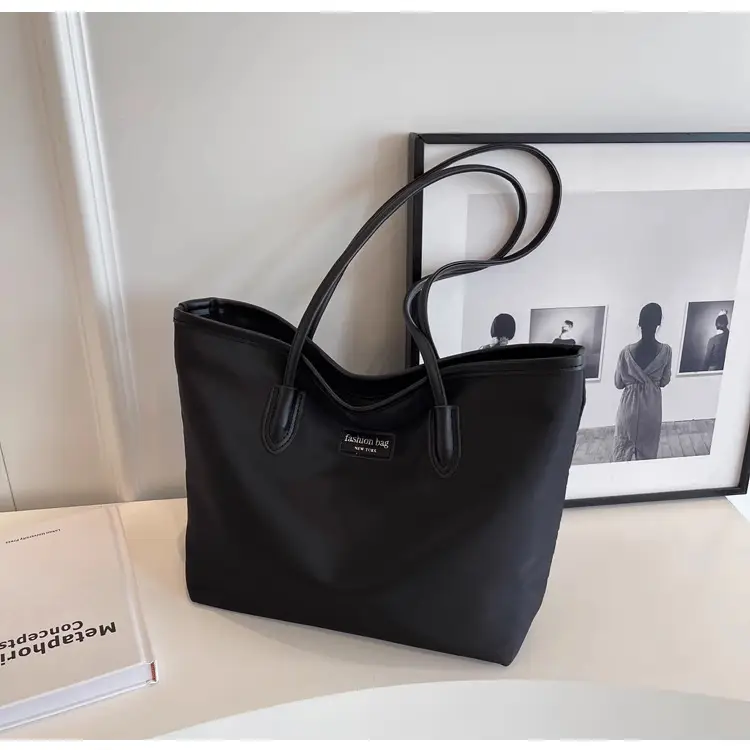 Women's Large Capacity Oxford Tote Bag Navy Blue — feature 31