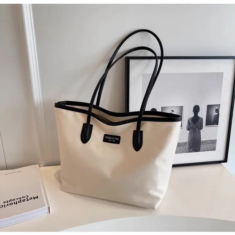 Women's Large Capacity Oxford Tote Bag Navy Blue — feature 32