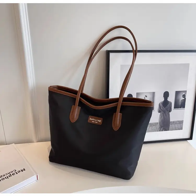 Women's Large Capacity Oxford Tote Bag Navy Blue — feature 33