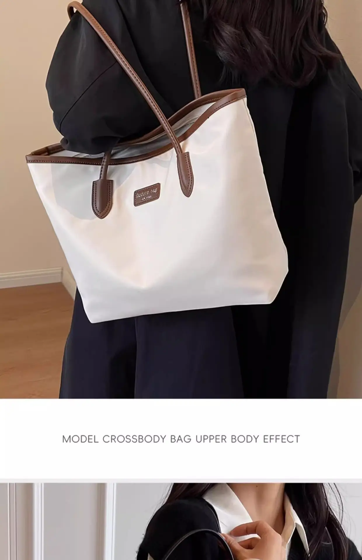 Women's Large Capacity Oxford Tote Bag Navy Blue — feature 51