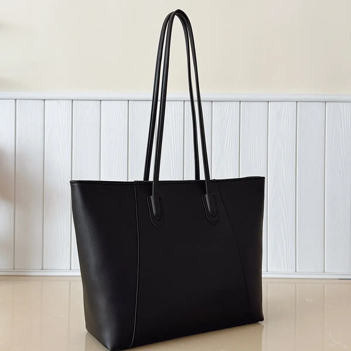 Large Capacity Solid Brown Tote Bag for Women — feature 10