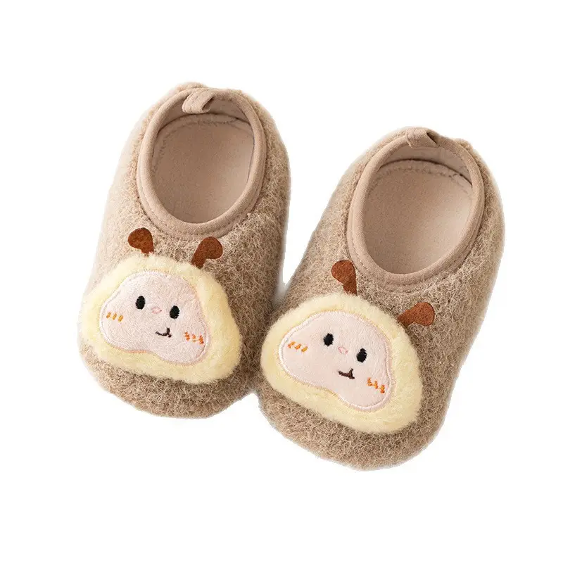 Brown Bear Embroidered Soft Slippers for Kids - Image 11