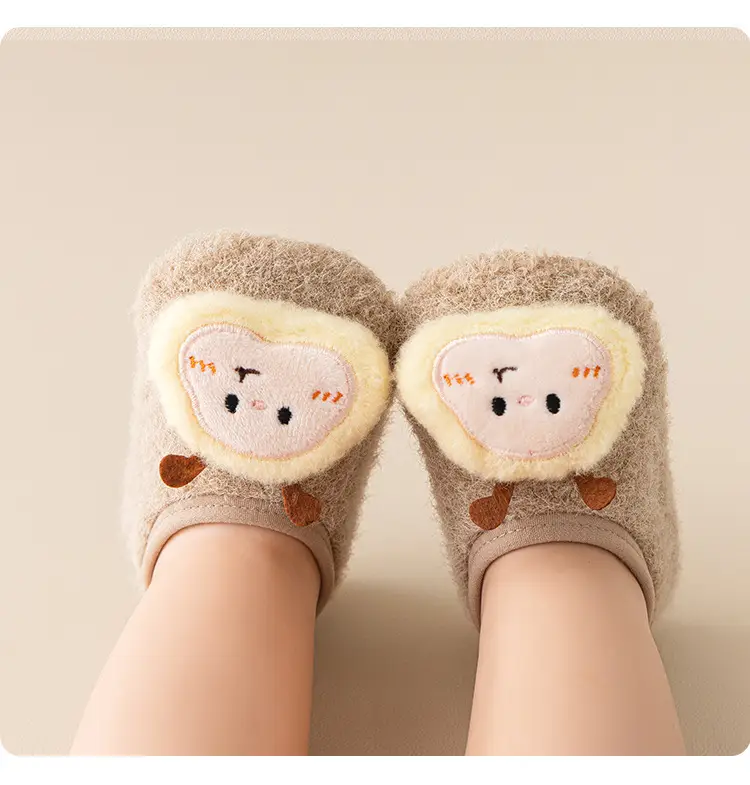 Brown Bear Embroidered Soft Slippers for Kids β feature 10