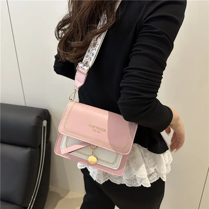Korean Retro Embroidered Crossbody Bag Women 2025