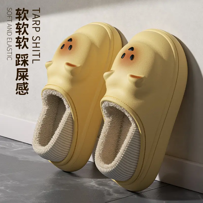 Maternity Slippers for Winter, Cotton Slippers for Women, Kitten Design, Indoor Home Slippers with Closed Heel, Non-Slip, Warm Cotton Shoes for Women, Wholesale - Image 3