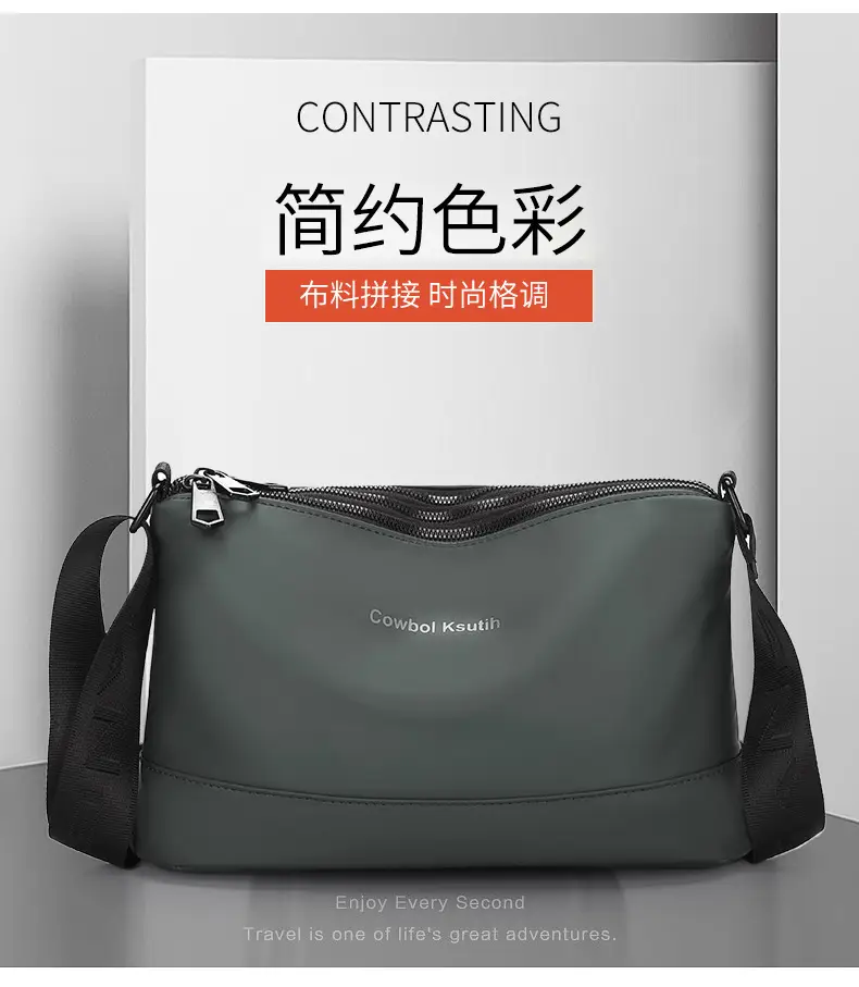 Men's Waterproof Casual Shoulder Bag Large Capacity Crossbody — feature 4