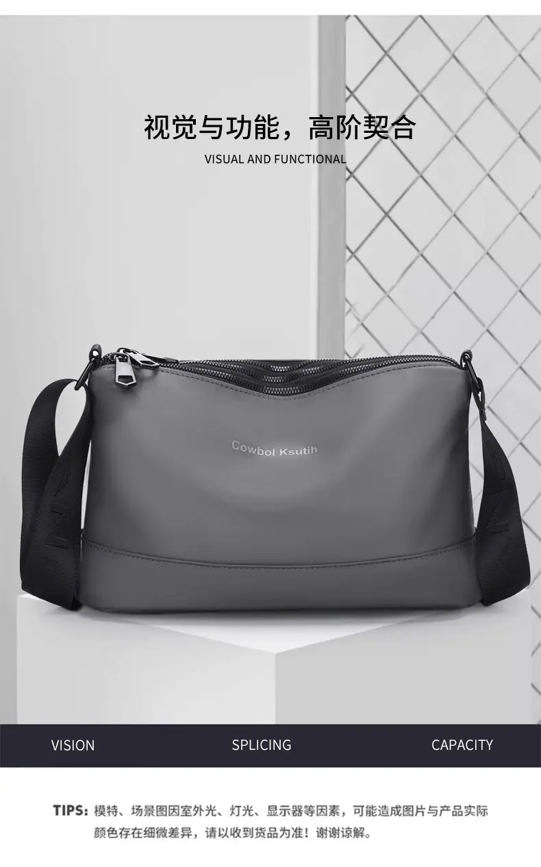 Men's Waterproof Casual Shoulder Bag Large Capacity Crossbody — feature 7