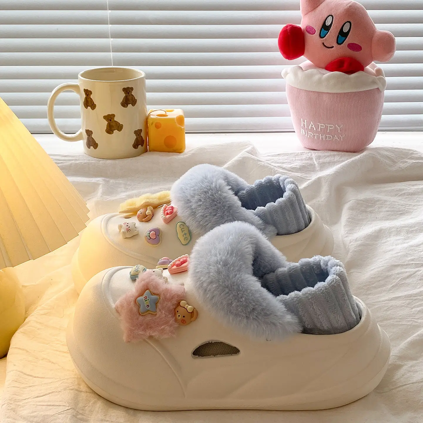 Women Winter Heart Slippers Cute Warm Eva Furry - Image 45