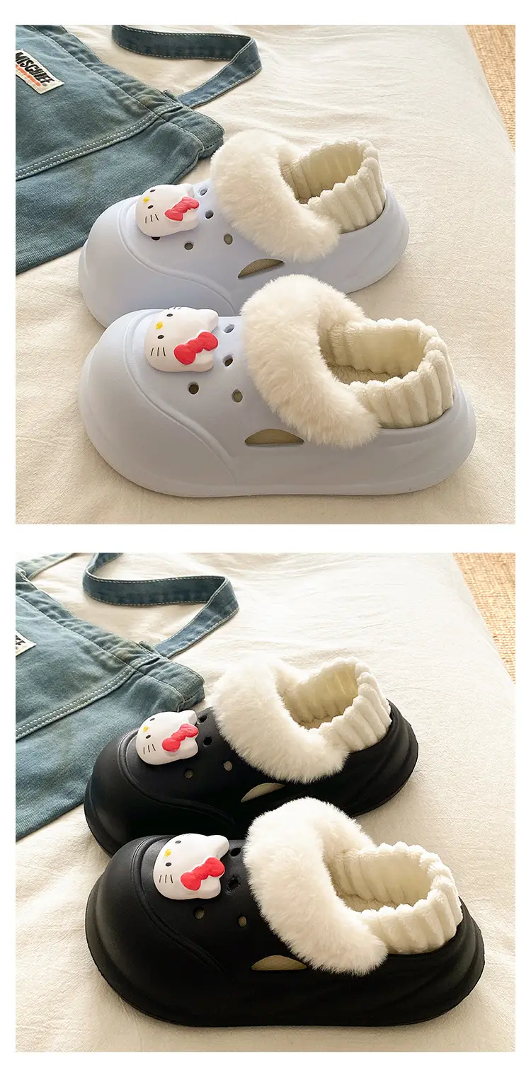 Warm Furry Slippers for Women, Thick Soled, Cute Bear Design — feature 20