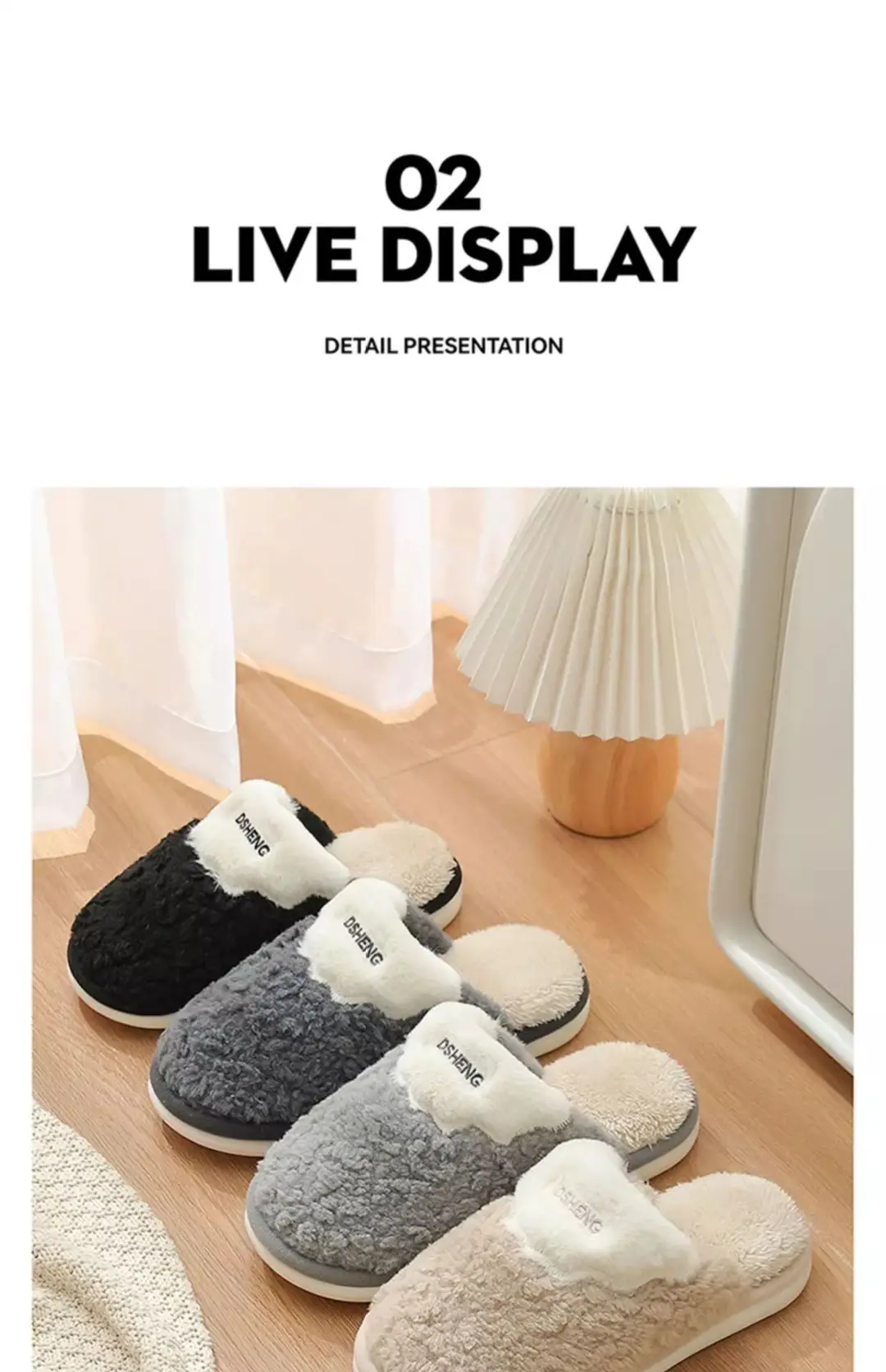 Deodorant Cotton Slippers for Men Autumn and Winter 2025 New Indoor Home Warm Plush Anti-Slip Cotton Slippers for Men Winter — feature 11
