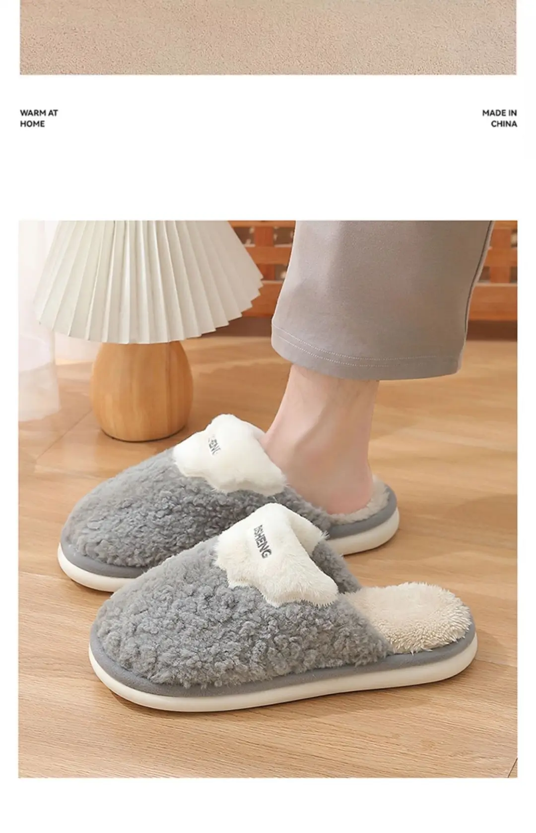 Deodorant Cotton Slippers for Men Autumn and Winter 2025 New Indoor Home Warm Plush Anti-Slip Cotton Slippers for Men Winter — feature 15