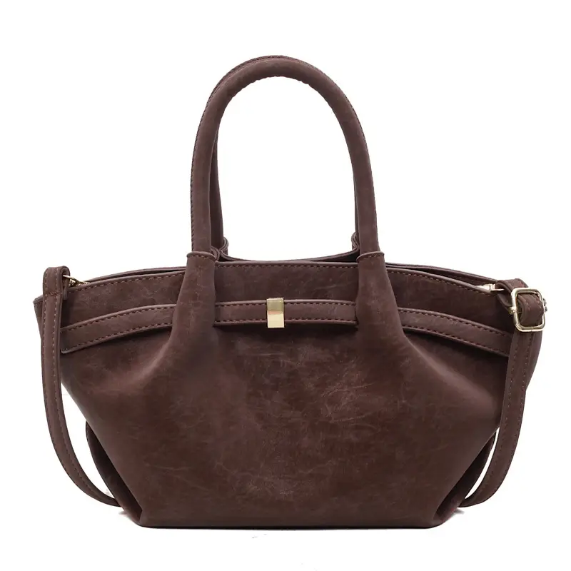 2025 New Autum Crossbody Bag Beige Leather Tote