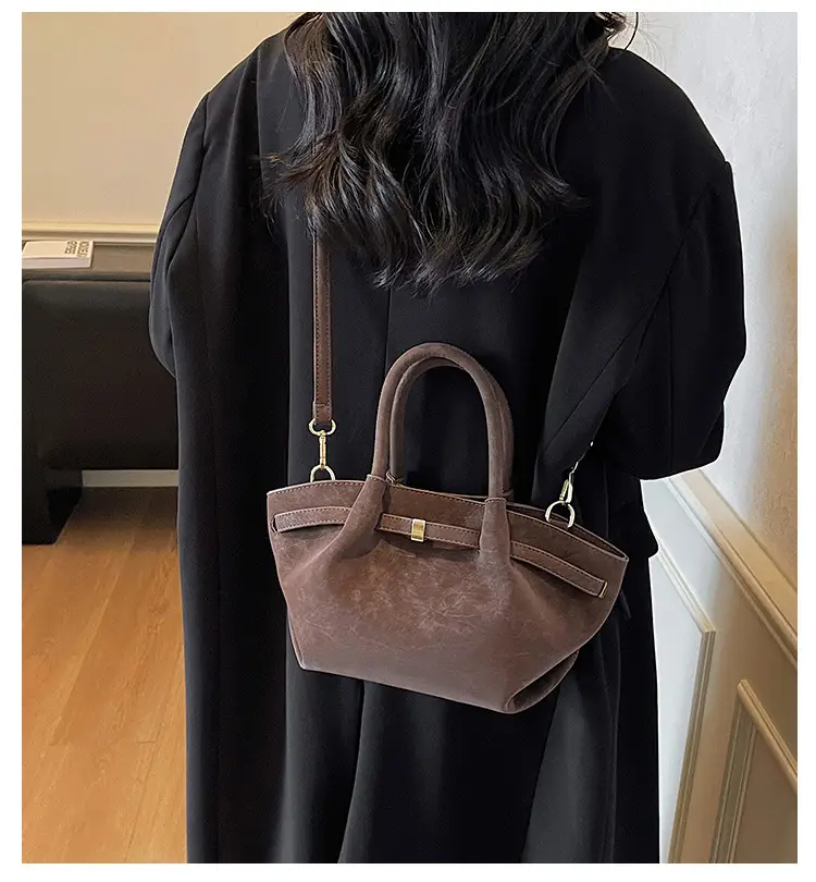 2025 New Autum Crossbody Bag Beige Leather Tote — feature 1