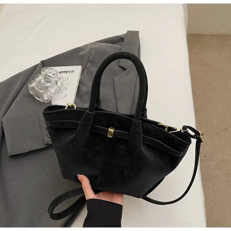 2025 New Autum Crossbody Bag Beige Leather Tote — feature 30