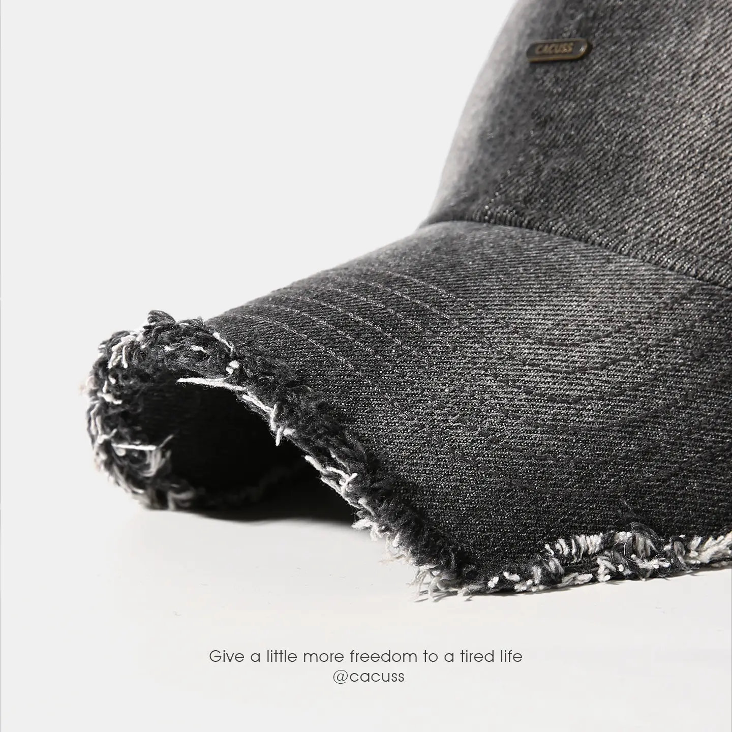 Vintage Distressed Baseball Cap for Women Men Grey - Image 4