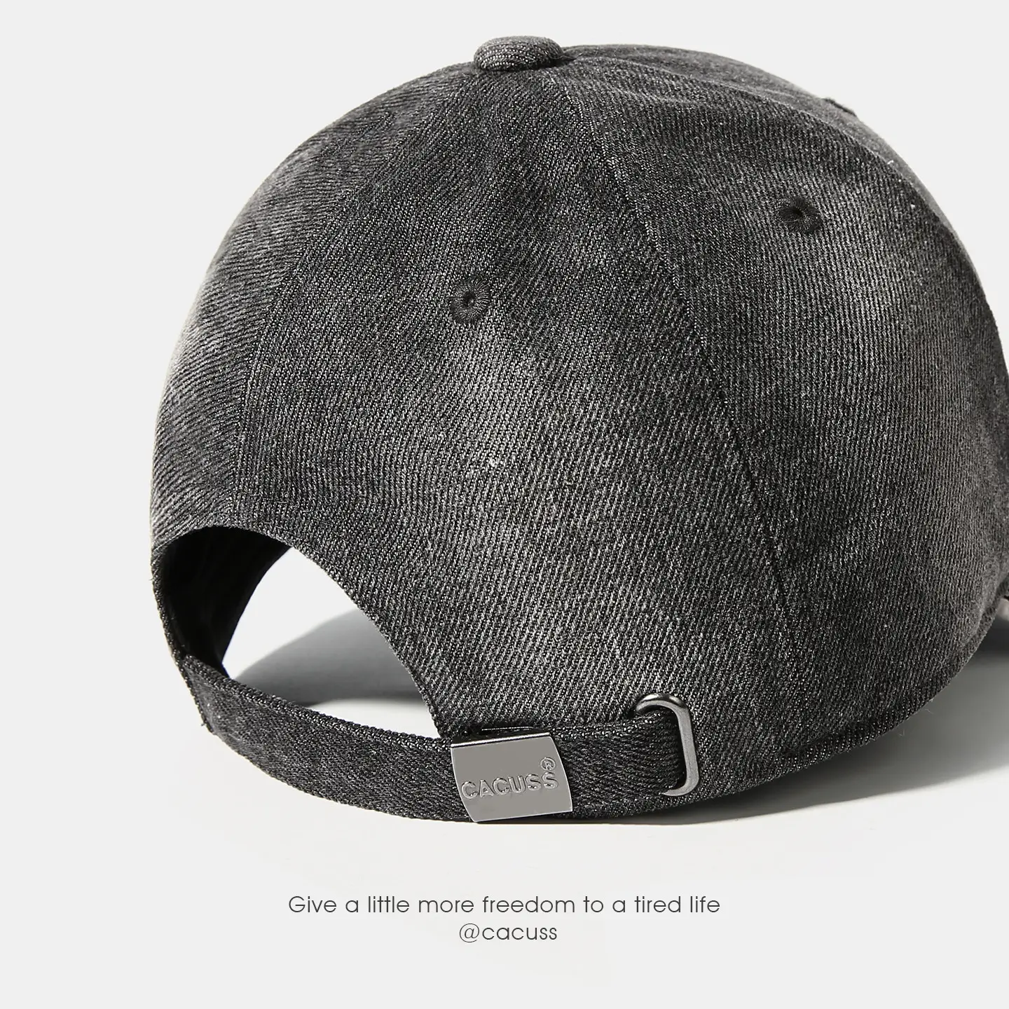 Vintage Distressed Baseball Cap for Women Men Grey - Image 6
