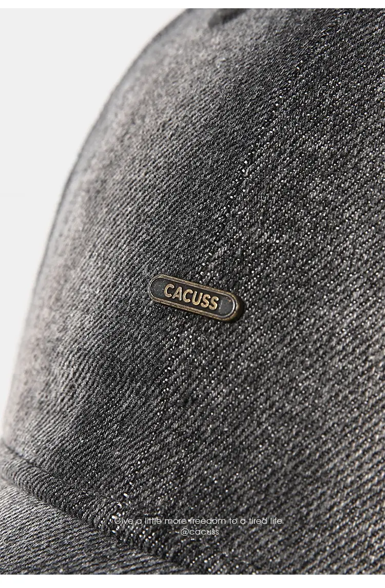 Vintage Distressed Baseball Cap for Women Men Grey — feature 13