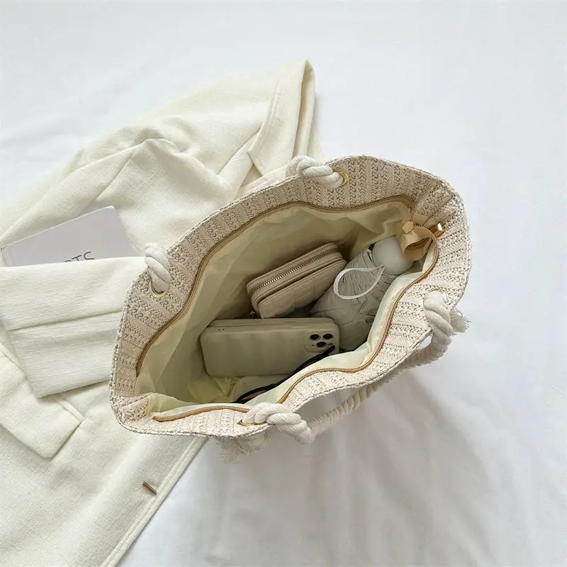 2026 Straw Woven Shoulder Bag Large Capacity Women - Image 5