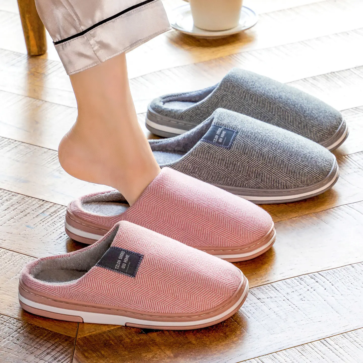 Women Cotton Warm Slippers Winter Autumn 2025