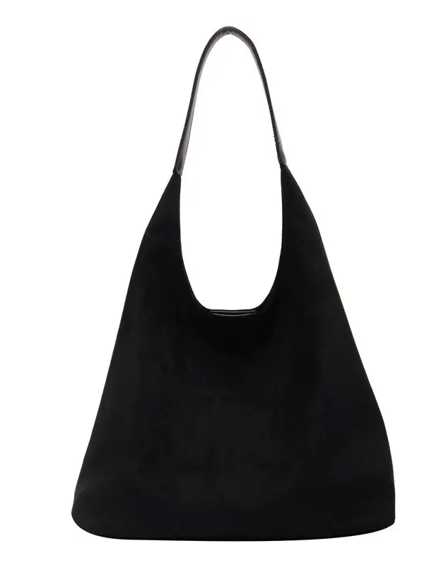Brown Suede Women's Large Shoulder Bag 2025