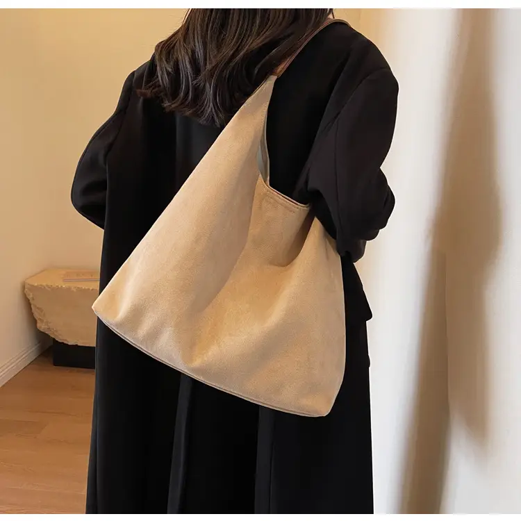 Brown Suede Women's Large Shoulder Bag 2025 — feature 22
