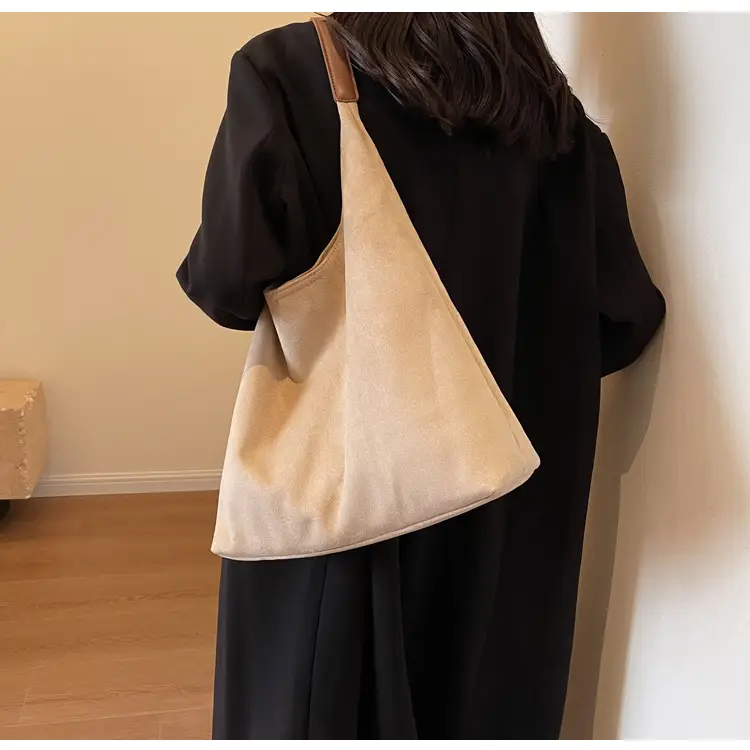 Brown Suede Women's Large Shoulder Bag 2025 — feature 23
