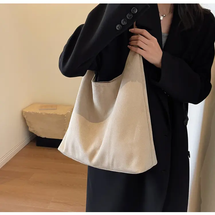 Brown Suede Women's Large Shoulder Bag 2025 — feature 24