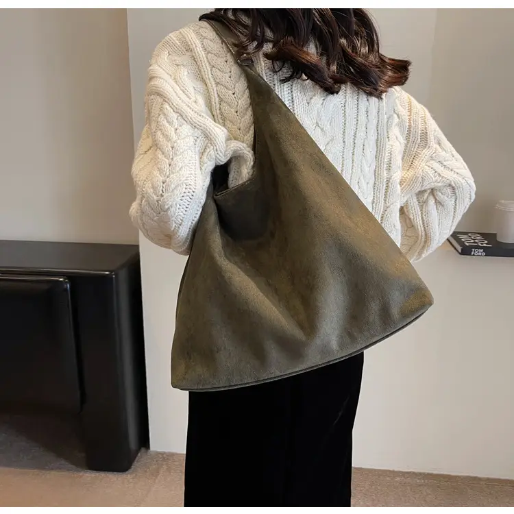 Brown Suede Women's Large Shoulder Bag 2025 — feature 25