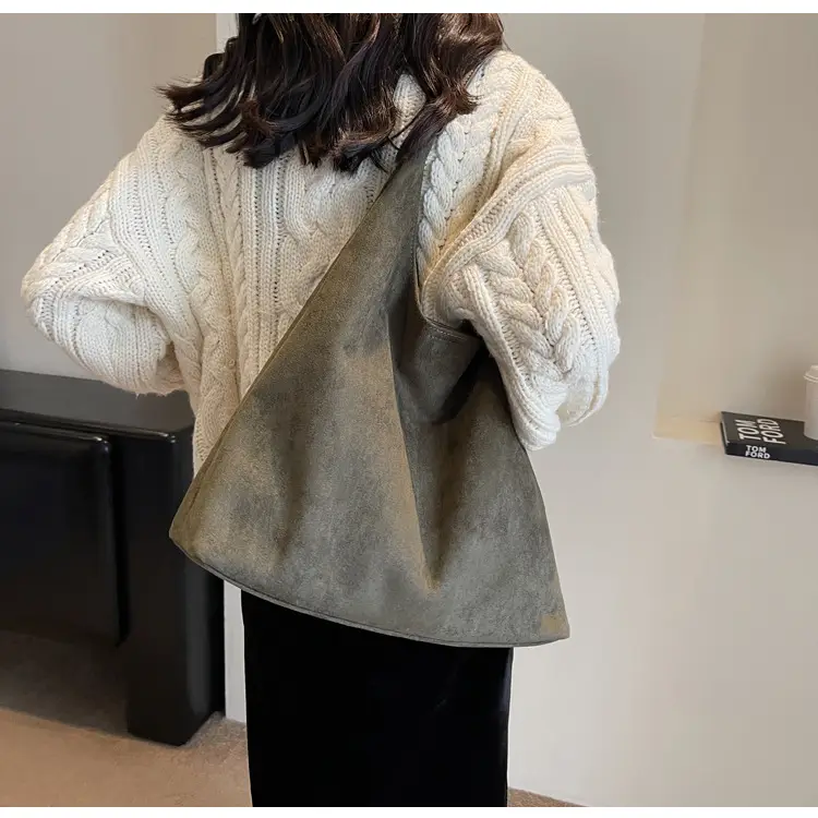 Brown Suede Women's Large Shoulder Bag 2025 — feature 26