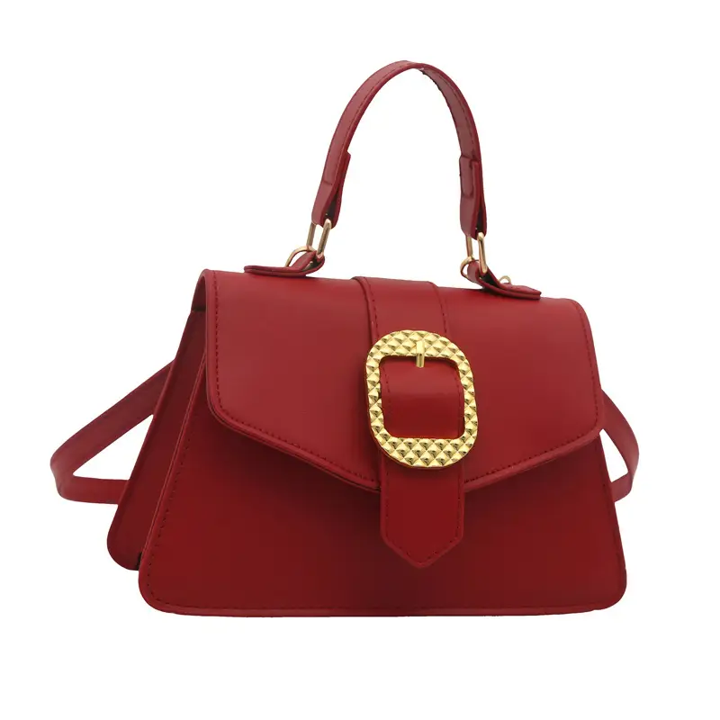 Black Square Crossbody Bag with Gold Buckle 2025 - Image 10