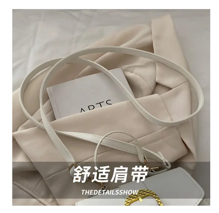 Black Square Crossbody Bag with Gold Buckle 2025 — feature 7
