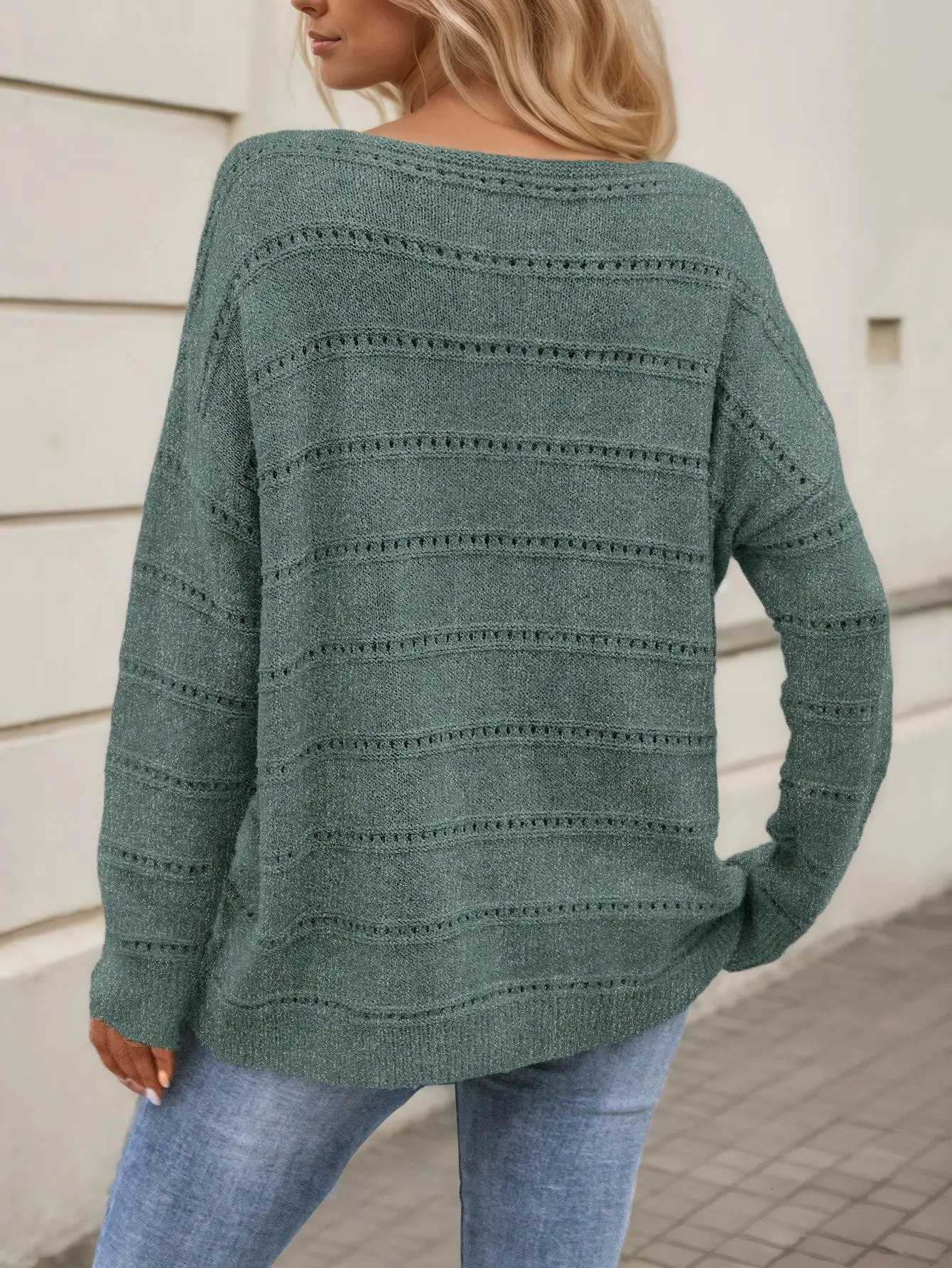 Black Knit Women's Off-Shoulder Spring Top — feature 24