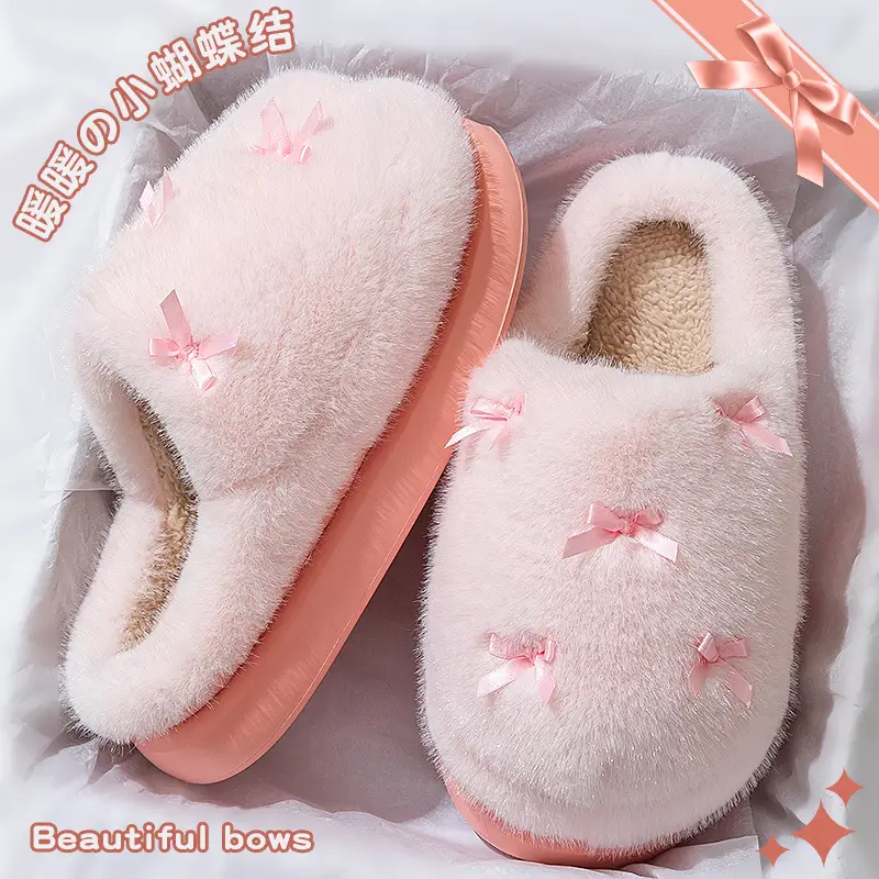 Women's Warm Bowy Cotton Slippers Winter 2025 - Image 6